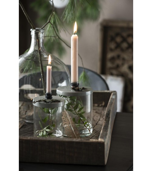10 bougies rose H10cm