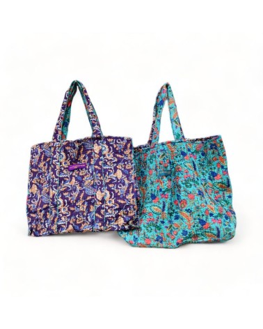 Cabas réversible velours Block Print India - 52