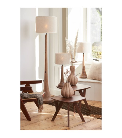 Lampadaire Ø25x135 cm JOVANY bois brun mat