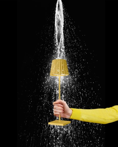 Lampe de table led TROLL intérieur et extérieur JAUNE