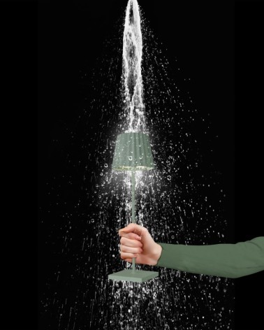 Lampe de table led TROLL intérieur et extérieur VERT OLIVE