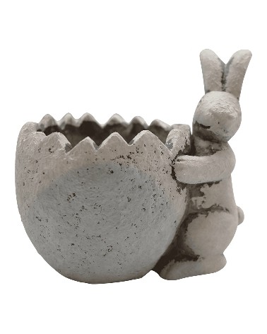 Pot lapin /oeuf en ciment
