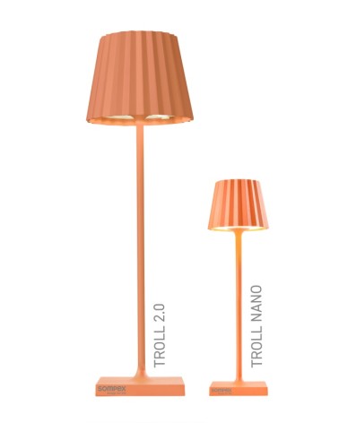 Lampe de table led TROLL intérieur et extérieur ORANGE