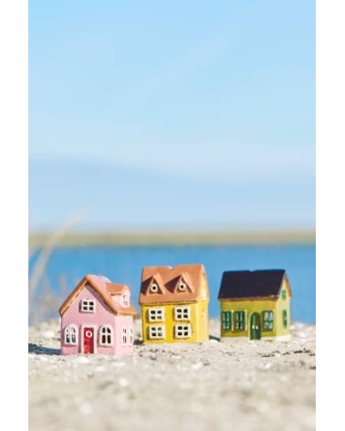 Maison photophore mini 3 couleurs au choix