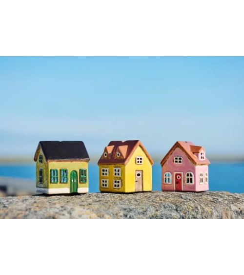 Maison photophore mini 3 couleurs au choix