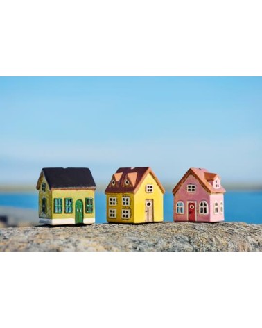 Maison photophore mini 3 couleurs au choix