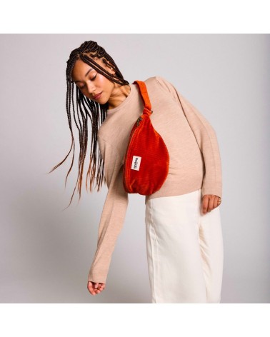 Sac Banane SASHA Velours Brique L40xl16xP9.5cm