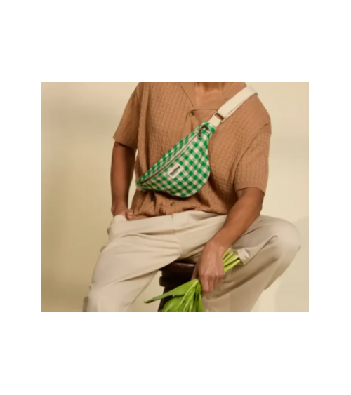 Sac banane OLIVIA CARREAUX VERT