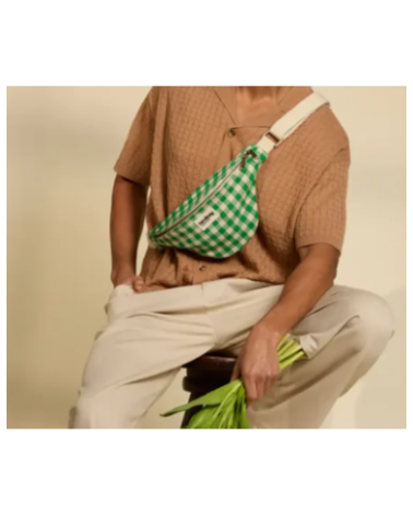 Sac banane OLIVIA CARREAUX VERT