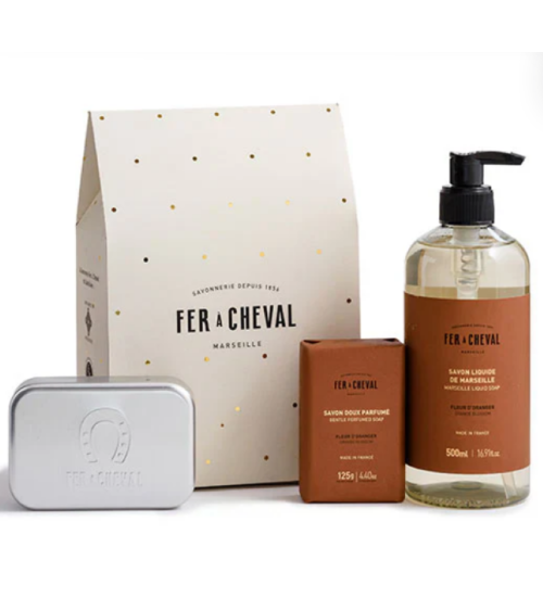 Coffret fleur d'oranger 500ml + savon 125g et boite