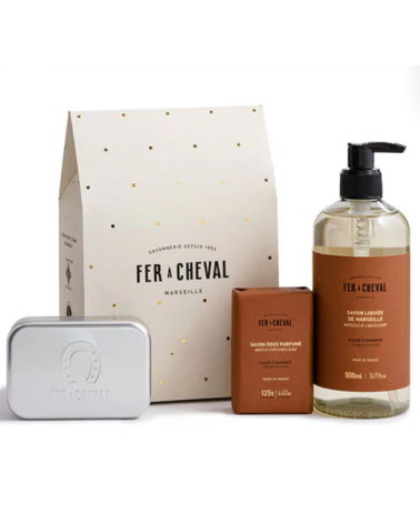 Coffret fleur d'oranger 500ml + savon 125g et boite