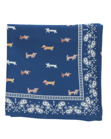 foulard Adult teckel indigo