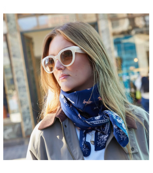 foulard Adult teckel indigo