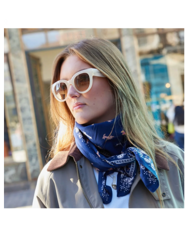 foulard Adult teckel indigo