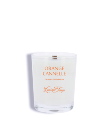 BOUGIE VEGETALE FRANCAISE méche bois180gr Orange cannelle