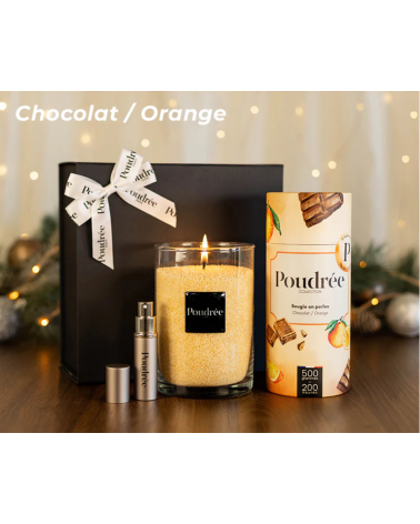 Poudrée coffret Noel: 1 Poudrée +contenant+briquet+thé