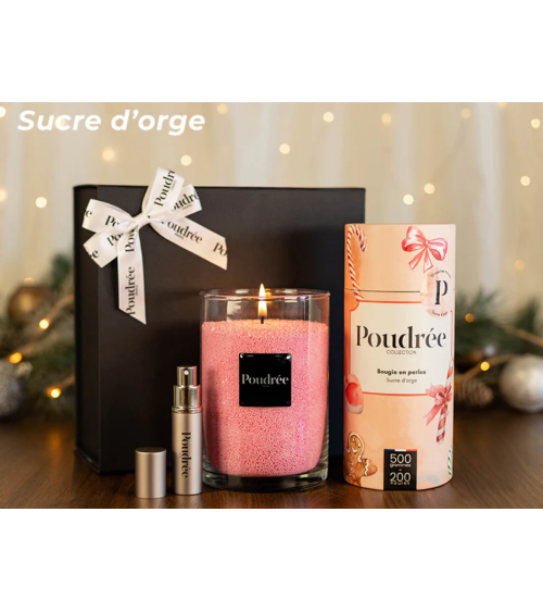 Poudrée coffret Noel: 1 Poudrée +contenant+briquet+thé