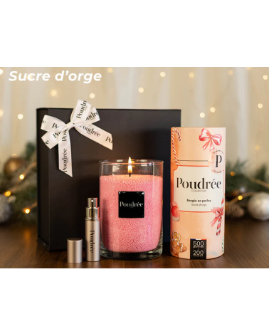 Poudrée coffret Noel: 1 Poudrée +contenant+briquet+thé