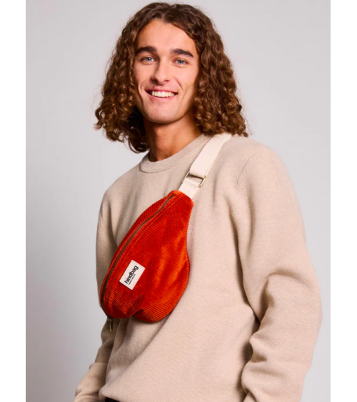 Sac banane OLIVIA velours brique