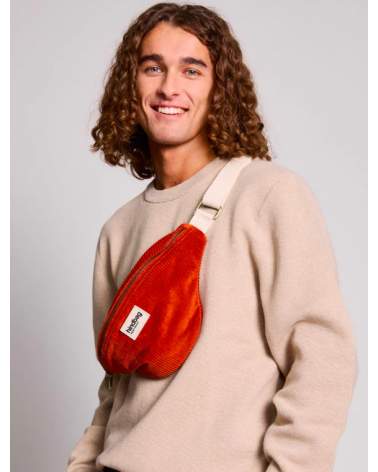 Sac banane OLIVIA velours brique