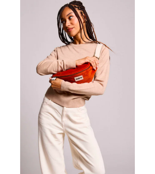 Sac banane OLIVIA velours brique