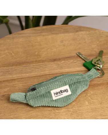 Porte clé COME Velours Vert d'eau