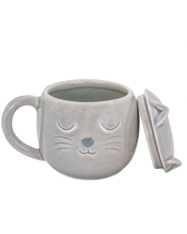 Tasse chat avec couvercle