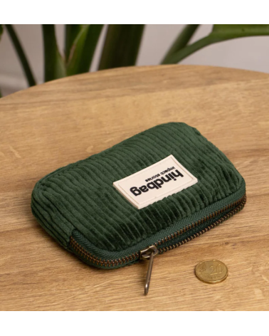 Porte Monnaie LILI Velours Vert d'eau