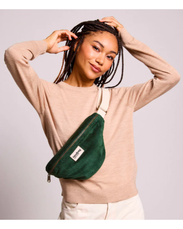 Sac banane OLIVIA velours sapin