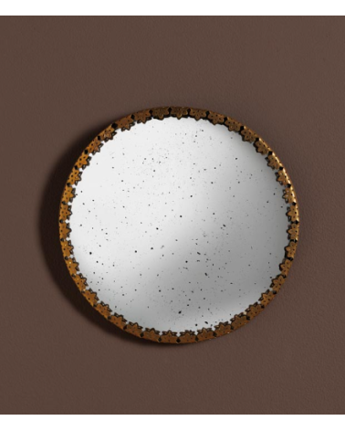 Petit mirior antique covexe bords feston