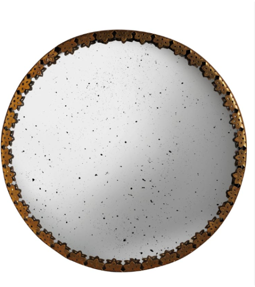 Petit mirior antique covexe bords feston