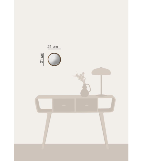 Petit mirior antique covexe bords feston