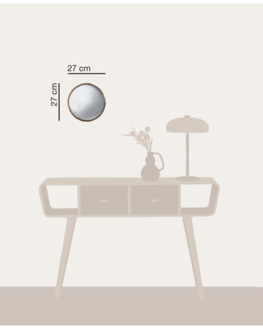 Mirioir antique convexe bords festonnées