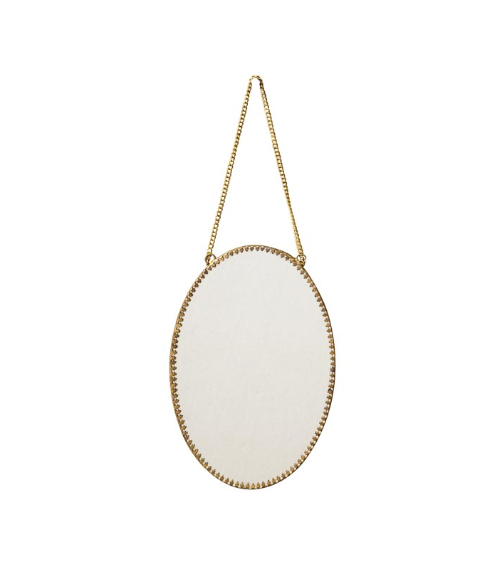 Miroir ovale festonné à suspendre