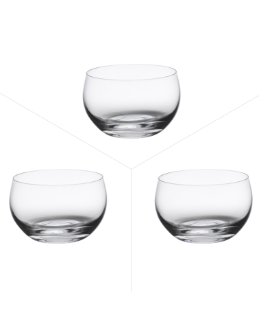 Lo t de 3 Verres / verrines bas 30cl