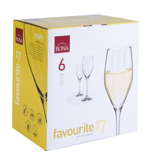 Lot de 6 verres à eau 43cl strie