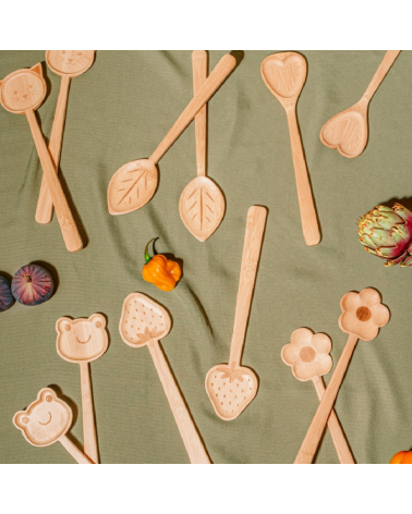 Couvert à salade bambou fleur