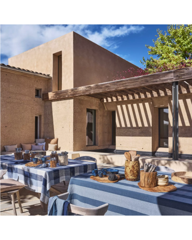 Nappe Tenerife 160x250cm Bleu Stone