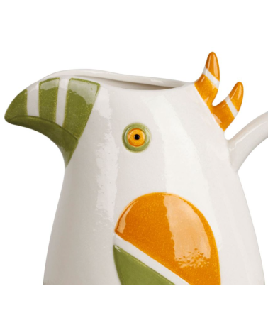 Pichet en Grès Calao vert jaune créme 1.1L