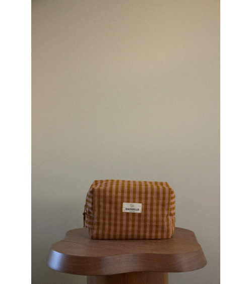 Trousse de toilette vichy glaise