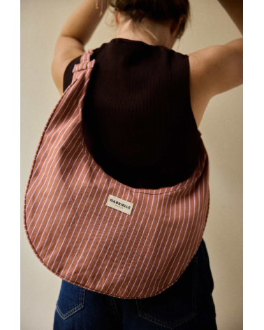 Sac New B rayures lila