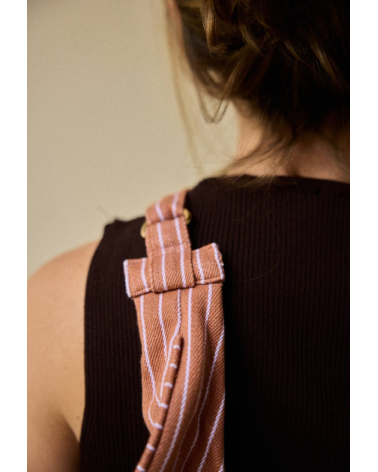 Sac New B rayures lila