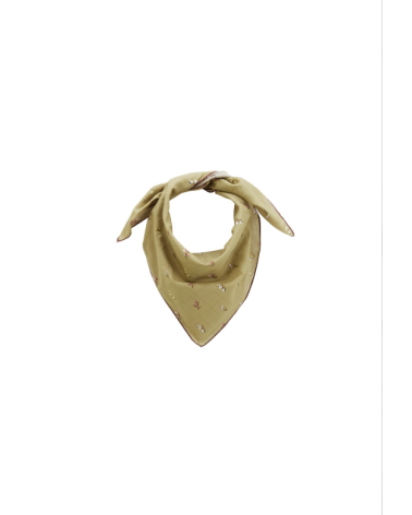 Petit foulard Herbier olive 60x60cm