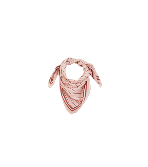 Petit foulard rayures vermillon