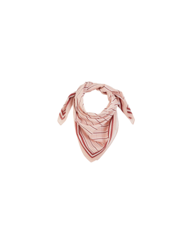 Petit foulard rayures vermillon