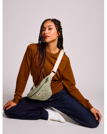 Sac banane OLIVIA matelassé vert argile