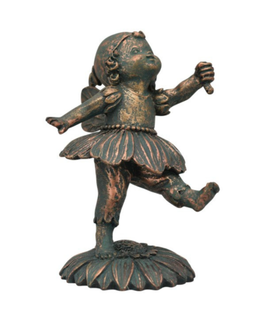 Grenouille + fille polyrésine