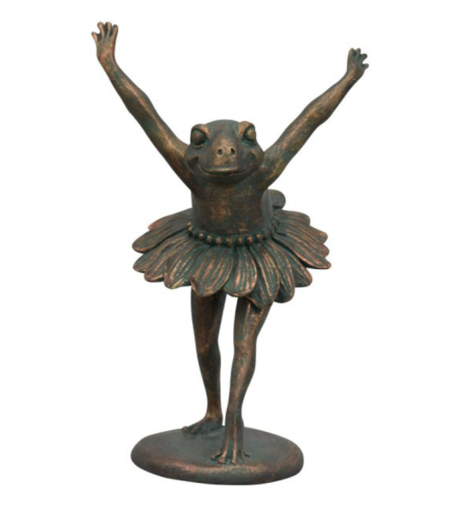 Grenouille + fille polyrésine