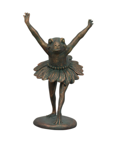 Grenouille + fille polyrésine