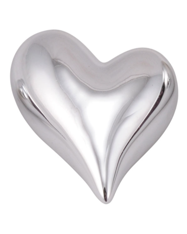 Coeur "argenté" 6.7x6x3.3cm